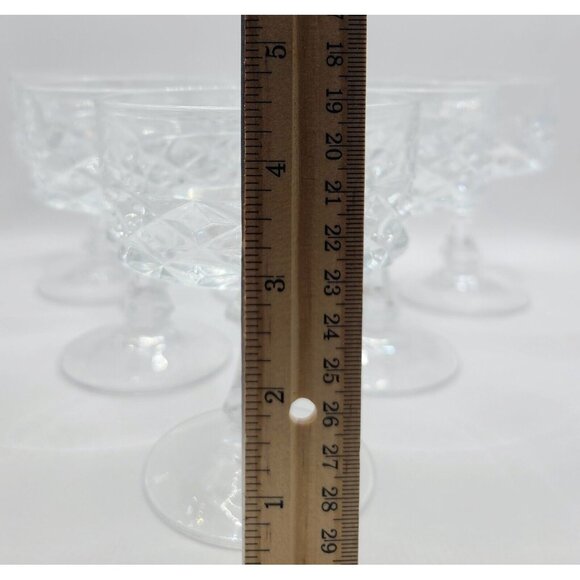 Vtg Cristal D'Arques Champagne Sherbet Glasses Clear Set of 6 Made in France - Picture 7 of 8